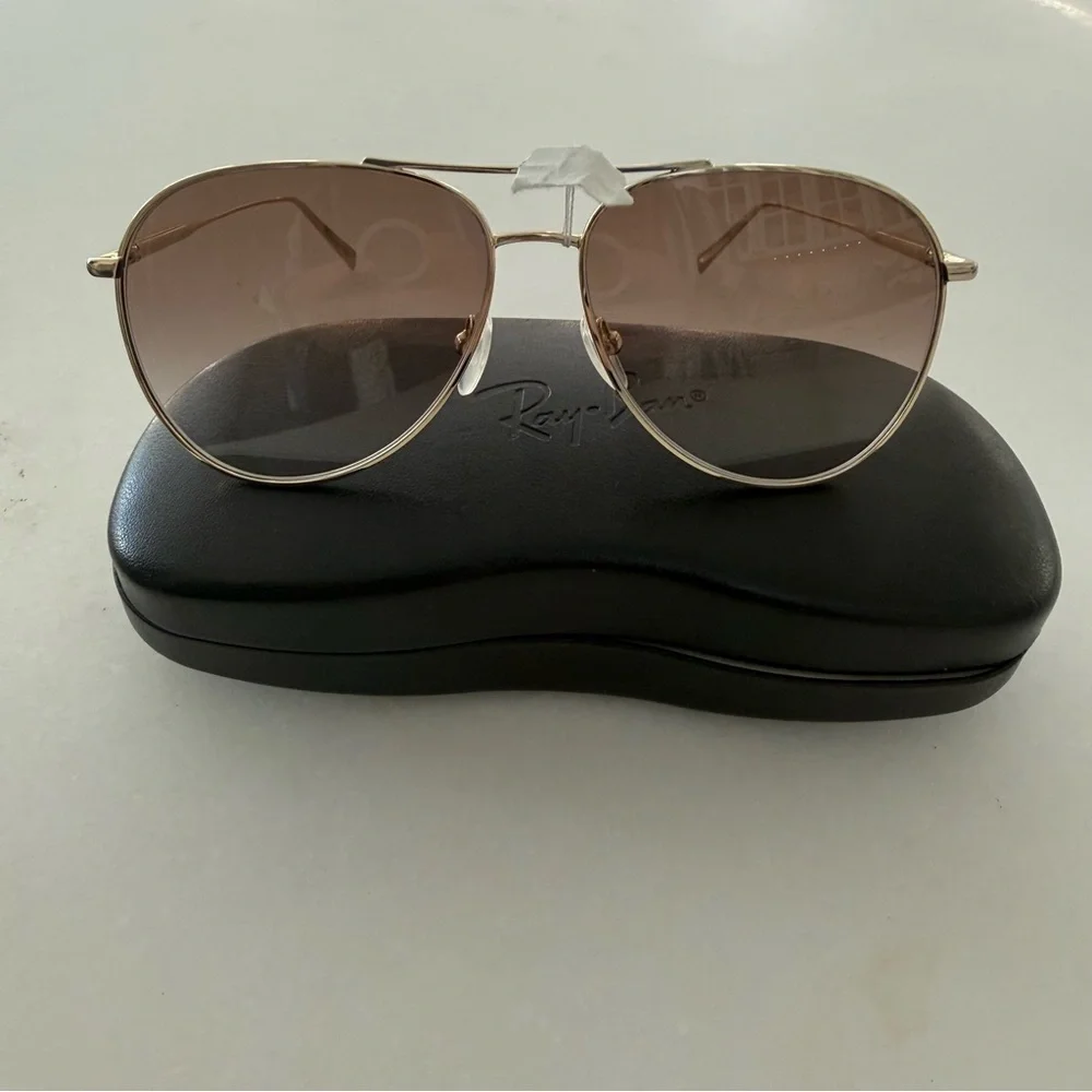 Longchamp Women's Aviator 59 mm Gold Frame Brown Gradient Lenses LO139S NIB